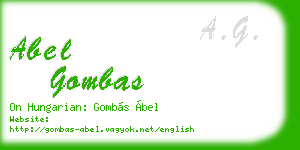 abel gombas business card