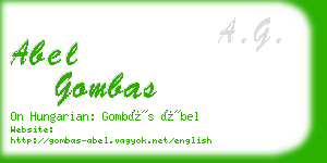 abel gombas business card